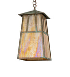 10"Sq Stillwater Double Bar Mission Elongated Ceiling Outdoor Pendant