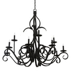 48"W Cypress 12 Lt Chandelier