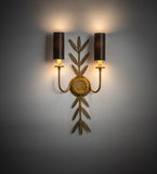 11"W Sunflower 2 Lt Wall Sconce