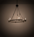 36"W Kenosha 6 Lt Chandelier
