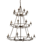 60"W Estrella 24 Lt Three Tier Chandelier