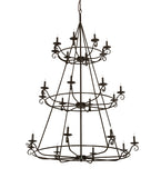 60"W Estrella 24 Lt Three Tier Chandelier