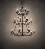60"W Estrella 24 Lt Three Tier Chandelier