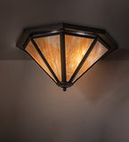 22"W American Craftsman Mission Octagon Flushmount