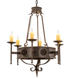 30"W Lorenzo 6 Lt Chandelier