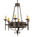 30"W Lorenzo 6 Lt Chandelier