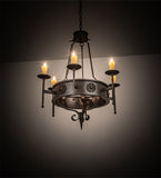 30"W Lorenzo 6 Lt Chandelier