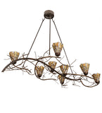 61"L Winter Solstice Delta 8 Lt Oblong Chandelier