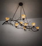 61"L Winter Solstice Delta 8 Lt Oblong Chandelier