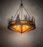 54"W Moose at Dusk Inverted Pendant