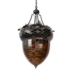 22"W Greenbriar Oak Inverted Pendant