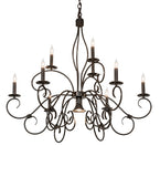 40"W Grace 10 Lt Two Tier Chandelier