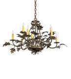 32"W Oak Leaf 9 Lt Chandelier