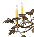 32"W Oak Leaf 9 Lt Chandelier