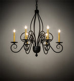 28"W Squire 6 Lt Chandelier