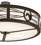 36"W Horseshoe Semi-Flushmount