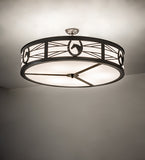 36"W Horseshoe Semi-Flushmount