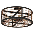 24"W Paloma Golpe Semi-Flushmount