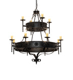 48"W Lorenzo 12 Lt Two Tier Chandelier