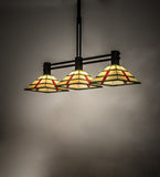 48"L Prairie Arrowhead 3 Lt Island Pendant