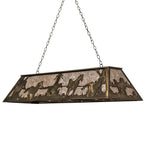 60"L Running Horses Oblong Pendant