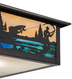 17"Sq Fly Fishing Creek Pendant