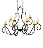 48"L Clifton 10 Lt Oblong Chandelier