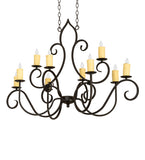 48"L Clifton 10 Lt Oblong Chandelier