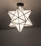 18"W Moravian Star Flushmount