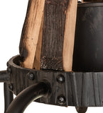 36"W Barrel Stave Madera 8 Lt W/Downlight Chandelier