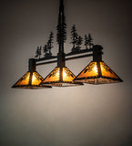 45"L Winter Pine Tall Pines 3 Lt Island Pendant