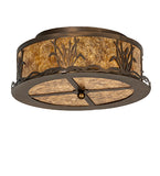 16"W Reeds & Cattails Flushmount