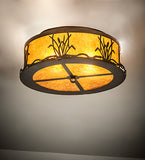 16"W Reeds & Cattails Flushmount