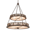48"W Mountain Pine Two Tier Inverted Pendant