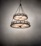 48"W Mountain Pine Two Tier Inverted Pendant