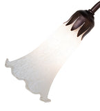 19"W White Tiffany Pond Lily 4 Lt Fan Light