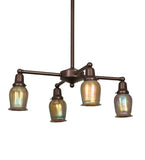 26"W Revival Oyster Bay Favrile 4 Arm Chandelier