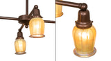 26"W Revival Oyster Bay Favrile 4 Arm Chandelier