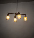 26"W Revival Oyster Bay Favrile 4 Arm Chandelier