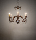 30"W Lindsay 6 Lt Chandelier