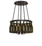 26"W Tuscan Vineyard 20 Lt Wine Bottle Chandelier
