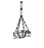 70"L Monaca Oblong Chandelier