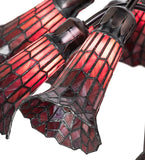 24"W Stained Glass Red Pond Lily 12 Lt Chandelier