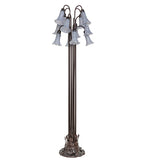 63"H Gray Tiffany Pond Lily 12 Lt Floor Lamp