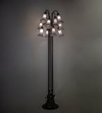 63"H Gray Tiffany Pond Lily 12 Lt Floor Lamp