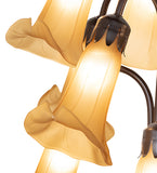 63"H Amber Tiffany Pond Lily 12 Lt Floor Lamp