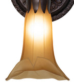 5.5"W Amber Tiffany Pond Lily Wall Sconce