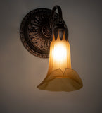 5.5"W Amber Tiffany Pond Lily Wall Sconce