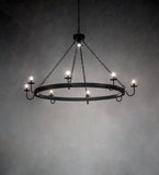 60"W Suffolk 8 Lt Chandelier