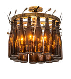 20"W Tuscan Vineyard Estate 16 Light Wine Bottle Chandelier